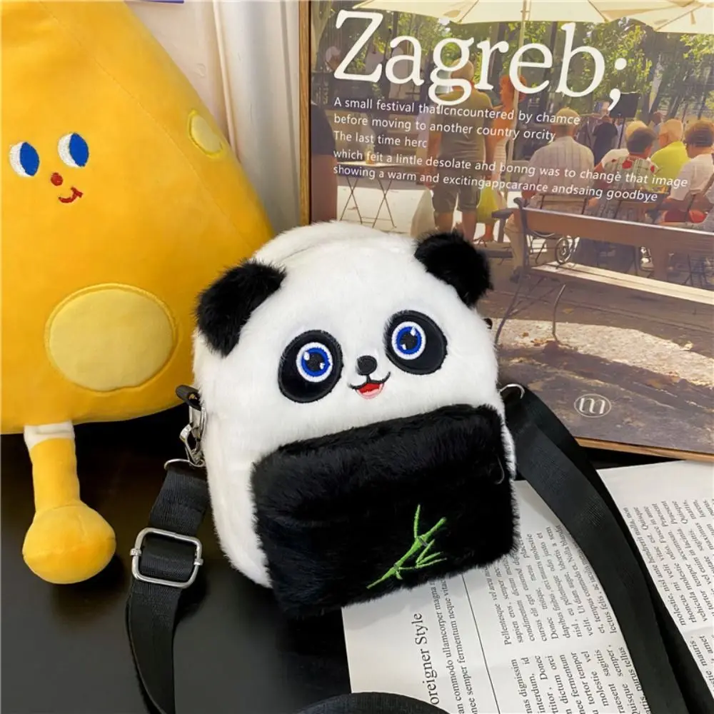 

Women Crossbody Bag Panda Plush Shoulder Bag Kids Girls Student Cartoon Small Backpack Kawaii Animal Phone Bags