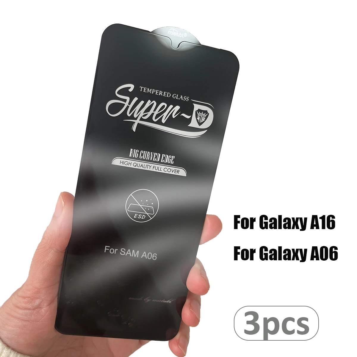 3PCS Super D Curved Tempered Glass 9H For Samsung Galaxy