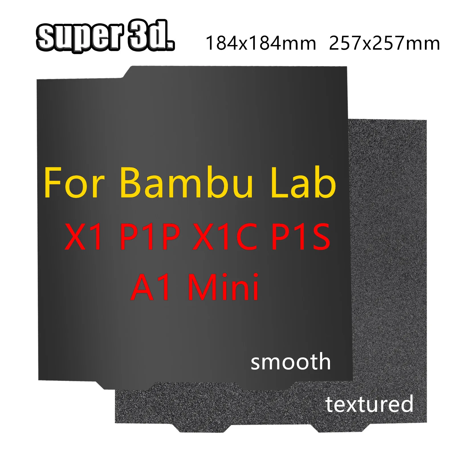 Pei A1 Mini Foglio Nero Per Bambu Lab Build Plate X1 P1P Double-Side Smooth Spring Steel Sheet Pei Per Bambulab A1 Mini Upgrade