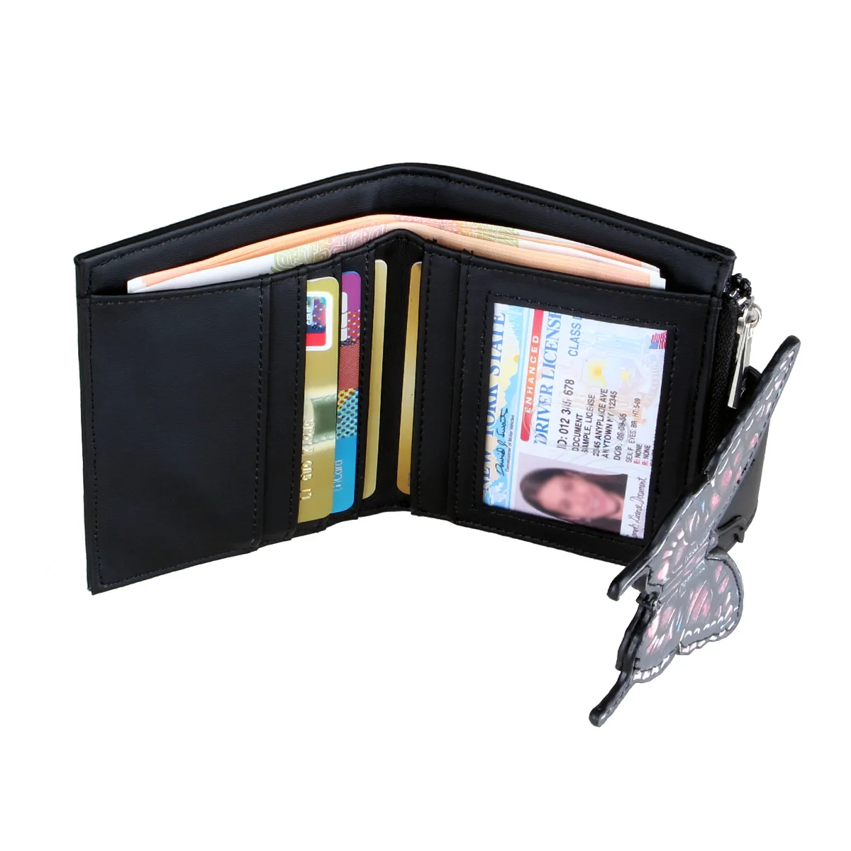 3D Butterfly High Quality Women's Wallet, Personalized Women's Card Clip Coin Wallet