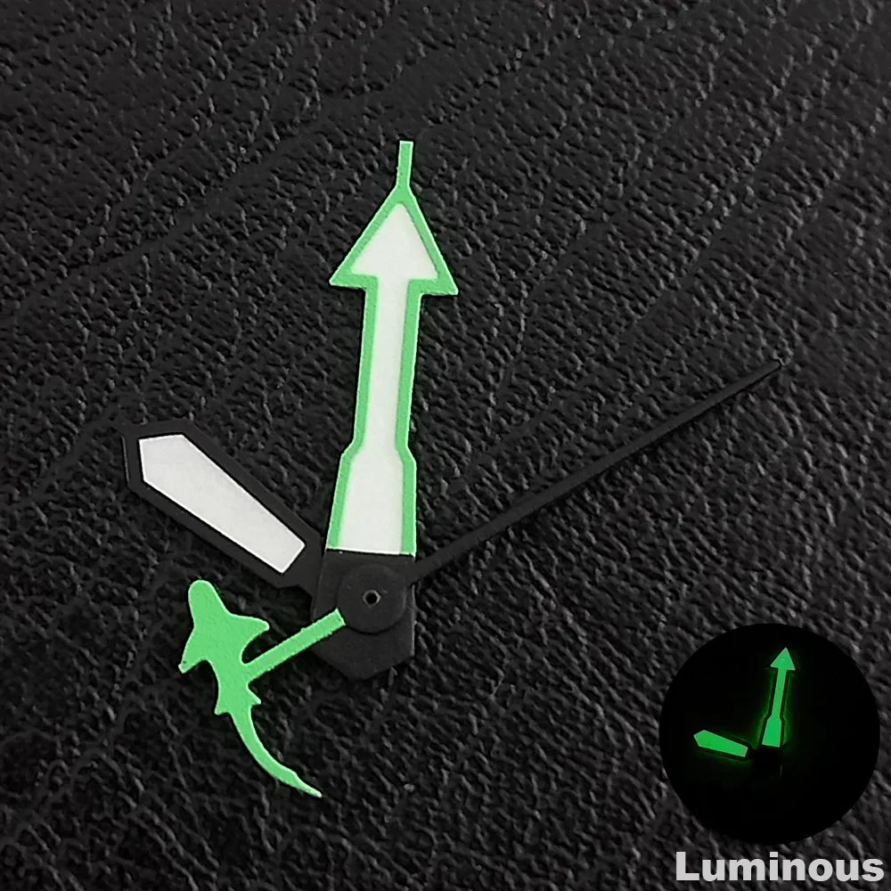 Green C3 Luminous 12.5mm Watch Hands - Premium Watch Accessories and Parts