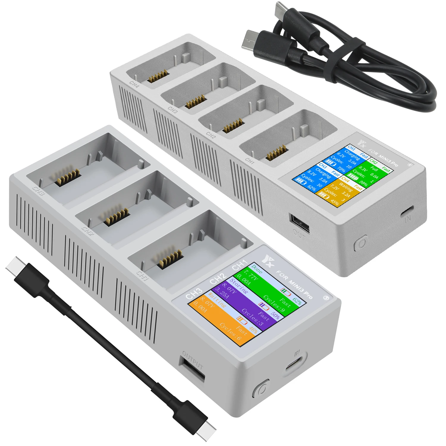 4in1 Battery Charging Hub for DJI Mini 4 PRO Drone Charger 4 Batteries Intelligent Flight Battery For DJI Mini 3 Pro/Mini 3
