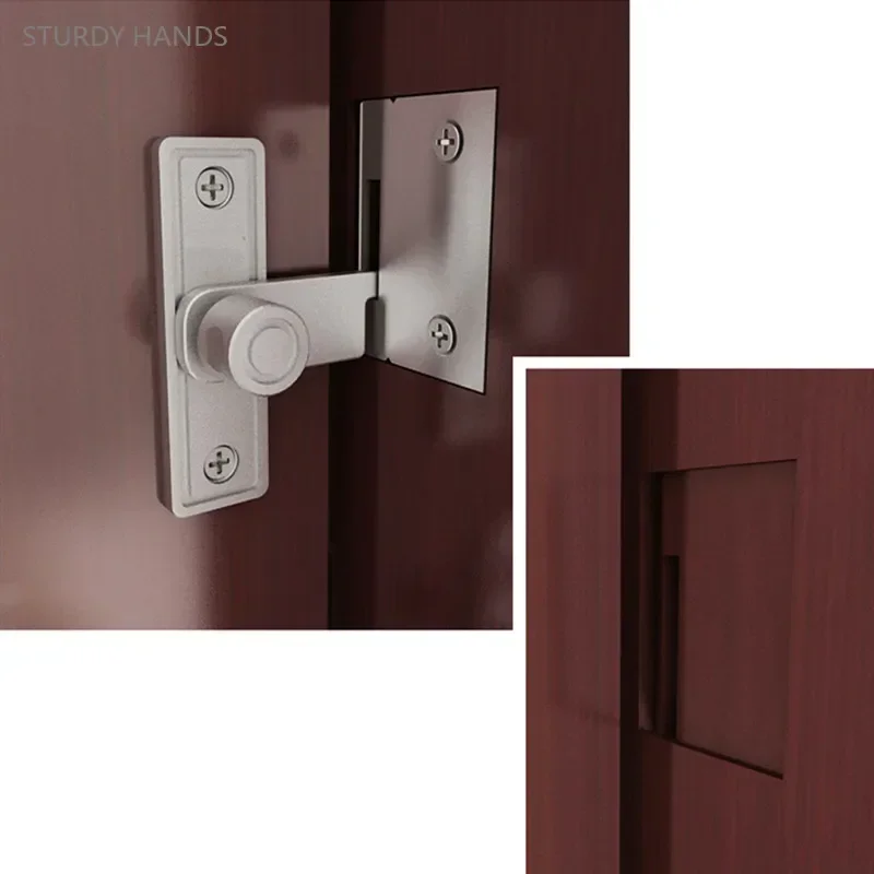 90 Graden Deurslot 4 Stks Flip Latch 3 Schuifdeur Klink Roestvrij Stalen Kleine Deurgrendel Hasp met Schroeven voor Deur Binnen Deur Raam Kast
