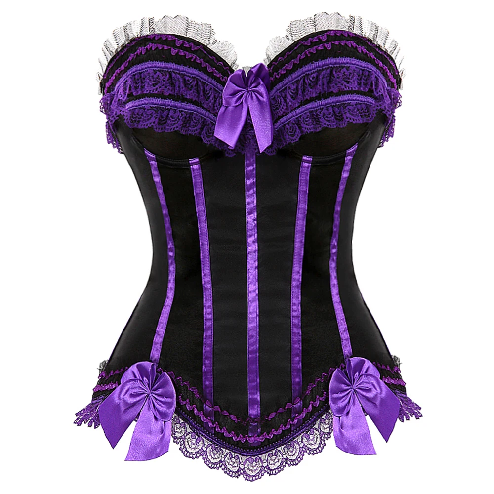 Burlesque Corset Dresses for Women Vintage Leopard Corset Bustier Zipper Plus Size Corset Korset Party Dress Black Red Pin