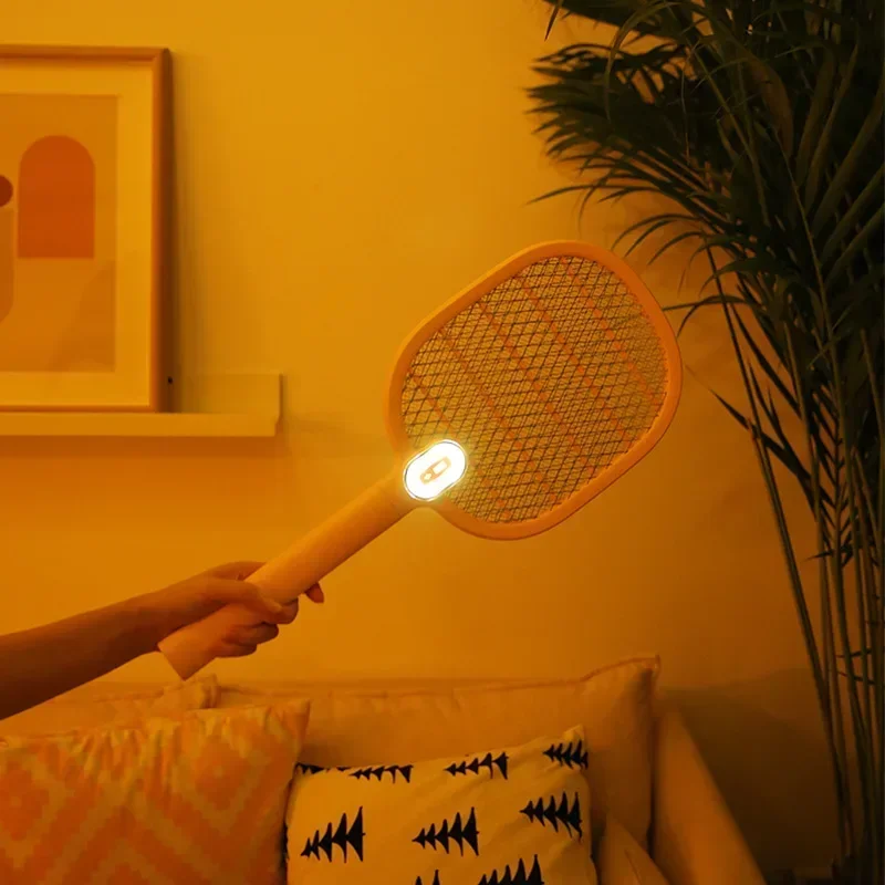 3-In-1 Electric Mosquito Killer Fly Swatter Trap Electric Mosquito Swatter Usb Ricaricabile Mosquito Racket Fly Zapper Per Per La Casa