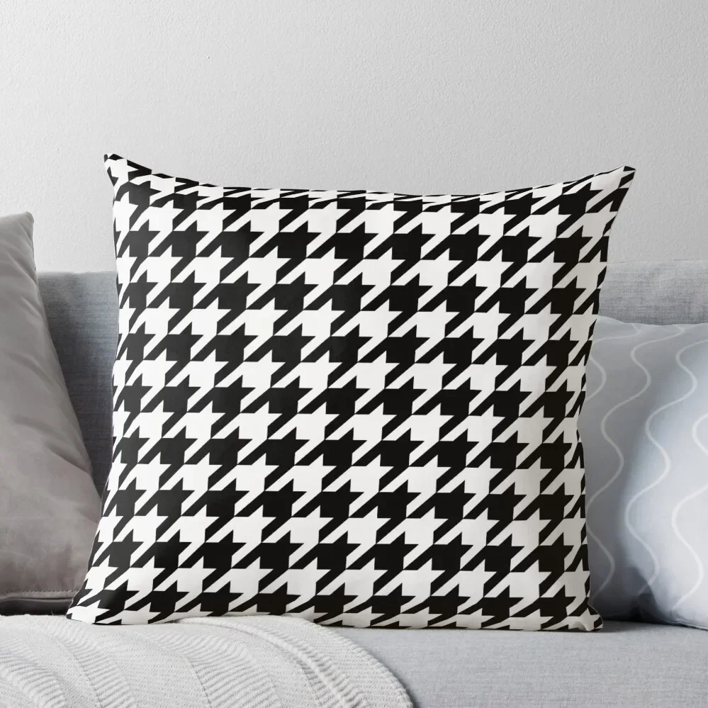 

Black and White Houndstooth Throw Pillow Christmas Pillow Covers bed pillows