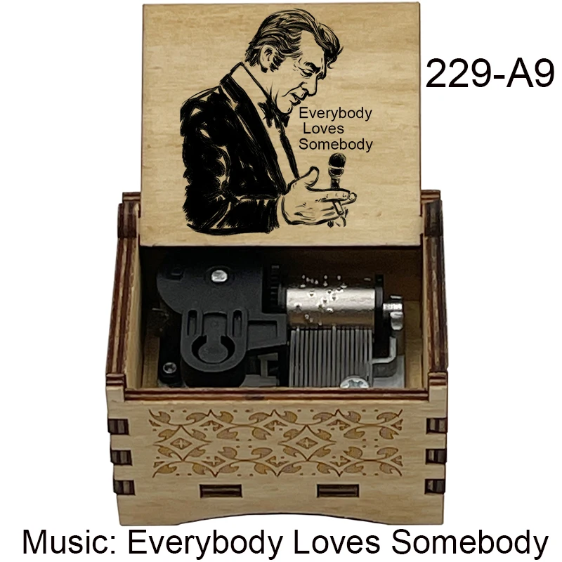Everybody Loves Somebody 18 Notes Mechanical Music Box for Friends Girlfriend Boyfriend Christmas New Year Gift