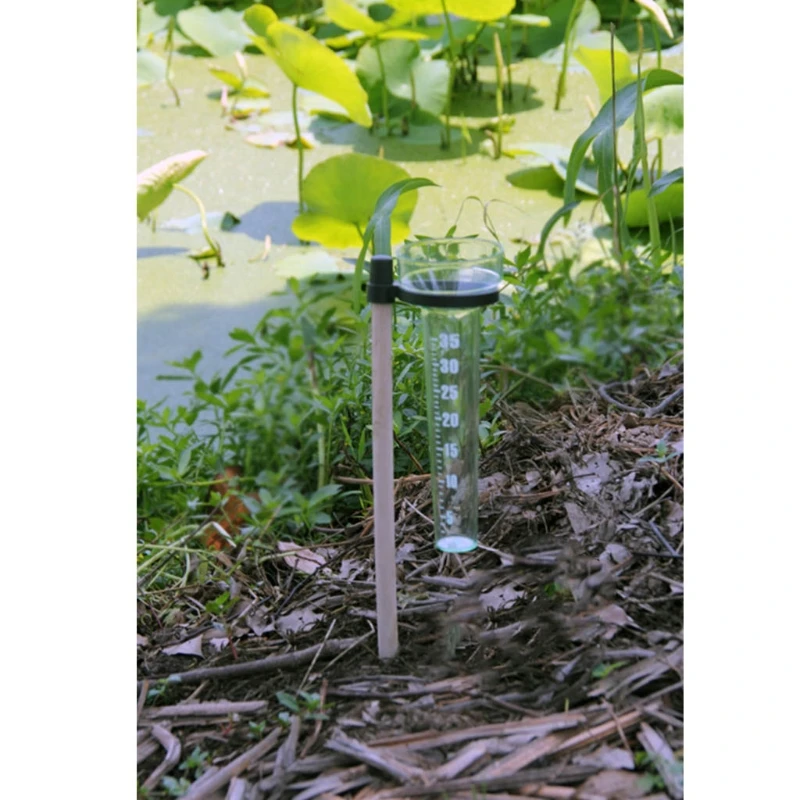 35mm Capacity Rain Gauge Measure Plastic Tube Udometer Easy to Read for Outdoor Garden Yard 9.5 inches