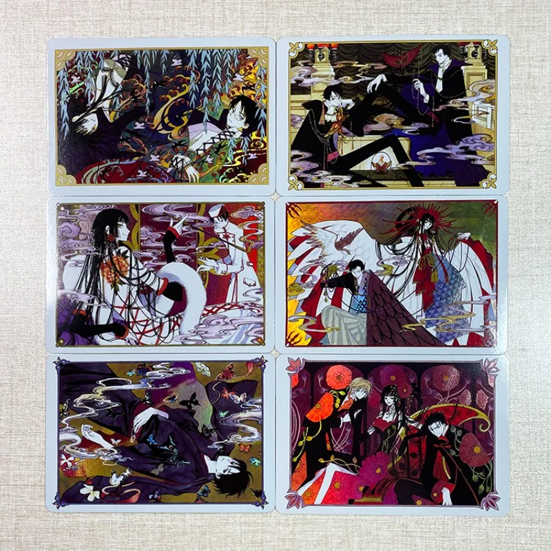 

Anime Female Lead DIY Holic OP01 Refractive Rainbow Flash Process Gauze Glitter A Set of 6 Sheets Game Collection Card Gift