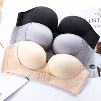 Strapless Small Breasts Gather Non-slipUnderwear Front Buckle Beautiful Back Shoulder Steel Ring Invisible Smooth Breathable Bra 1
