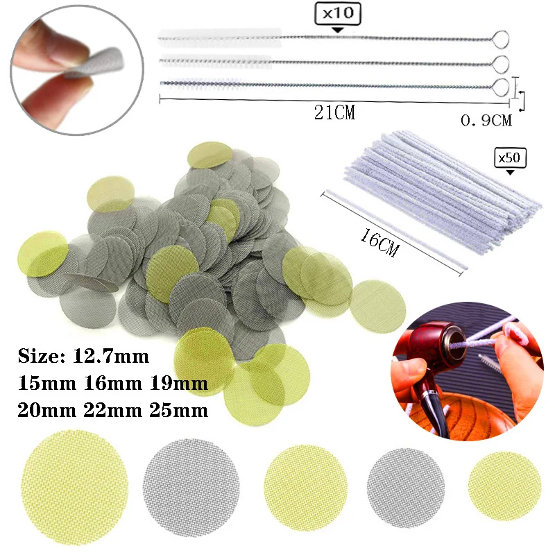10-100pcs 12.7mm-25mm Stainless Steel Pipe Filter Silver Screen Hookah Water Pipes Gauze Mesh Net Tobacco Accessories