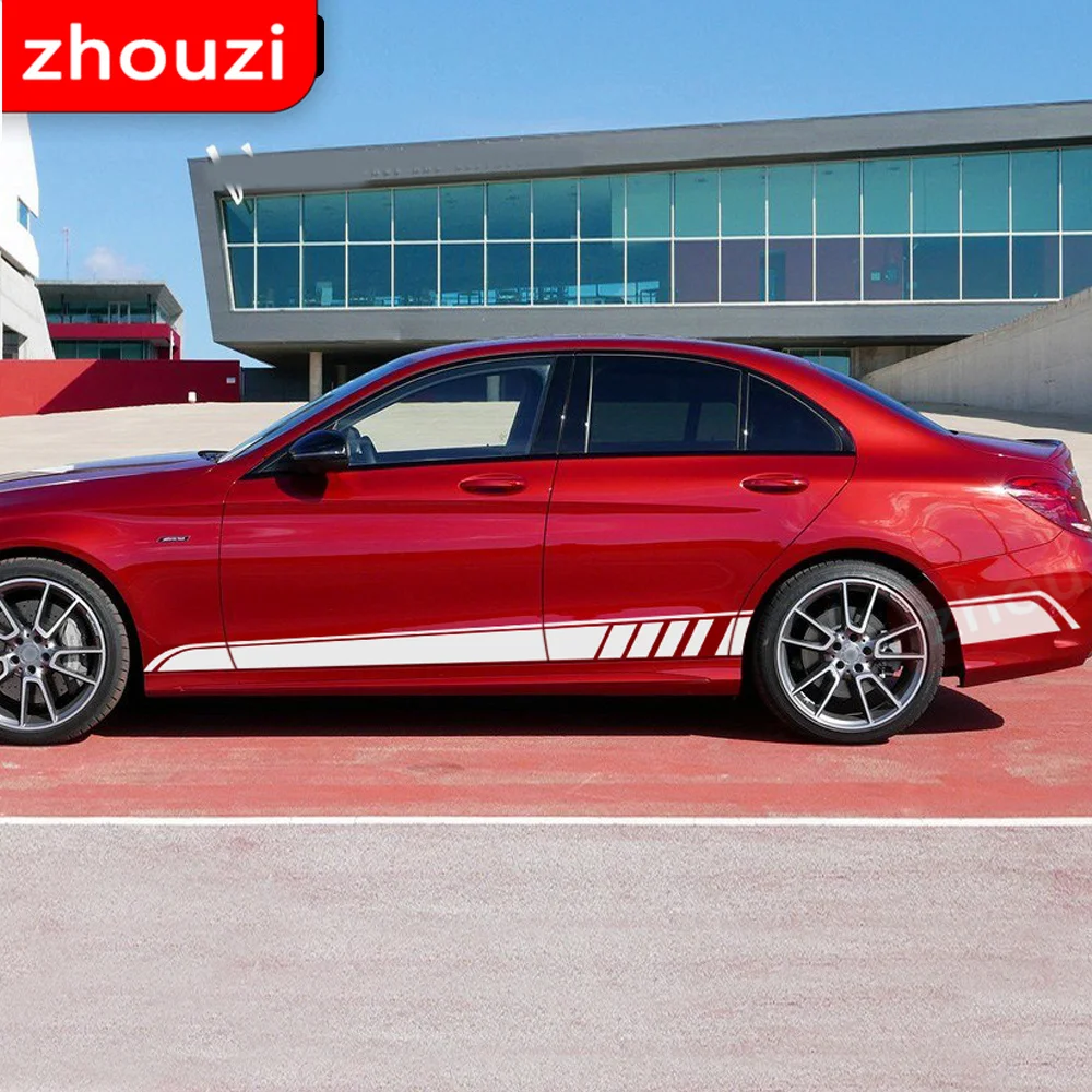 

Наклейка на дверь для Mercedes Benz W205 C180 C200 C250 C Class, аксессуары для стайлинга автомобиля c63 AMG Edition, наклейка на боковую юбку