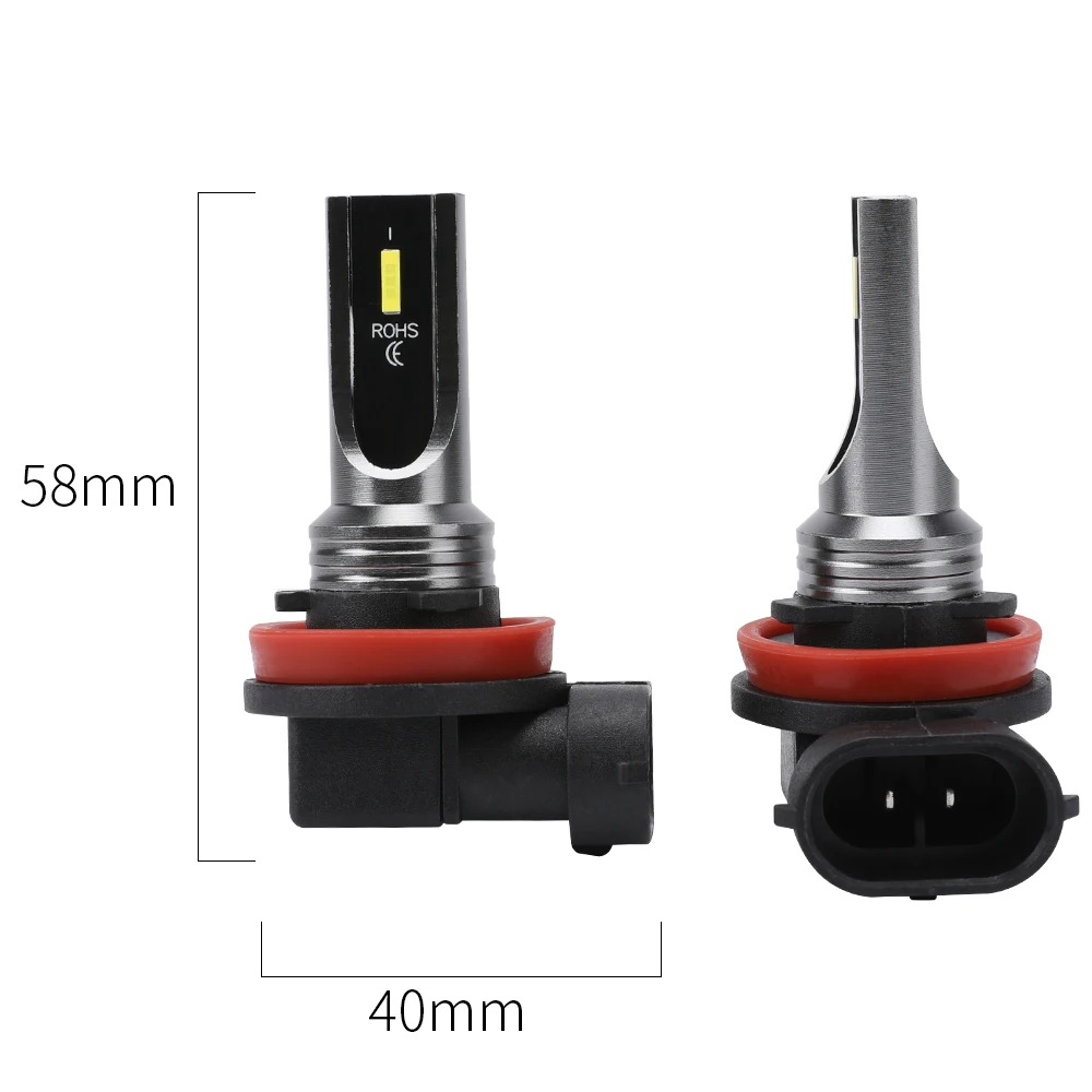 2개 H11 H8 9006 HB4 LED 주간주행등 안개등 BMW E39 E81 E87 E90 E91 E92 E46 E60 F10 F30 E84 F48 E65 F01 E83 F25 X5 E53 E70용