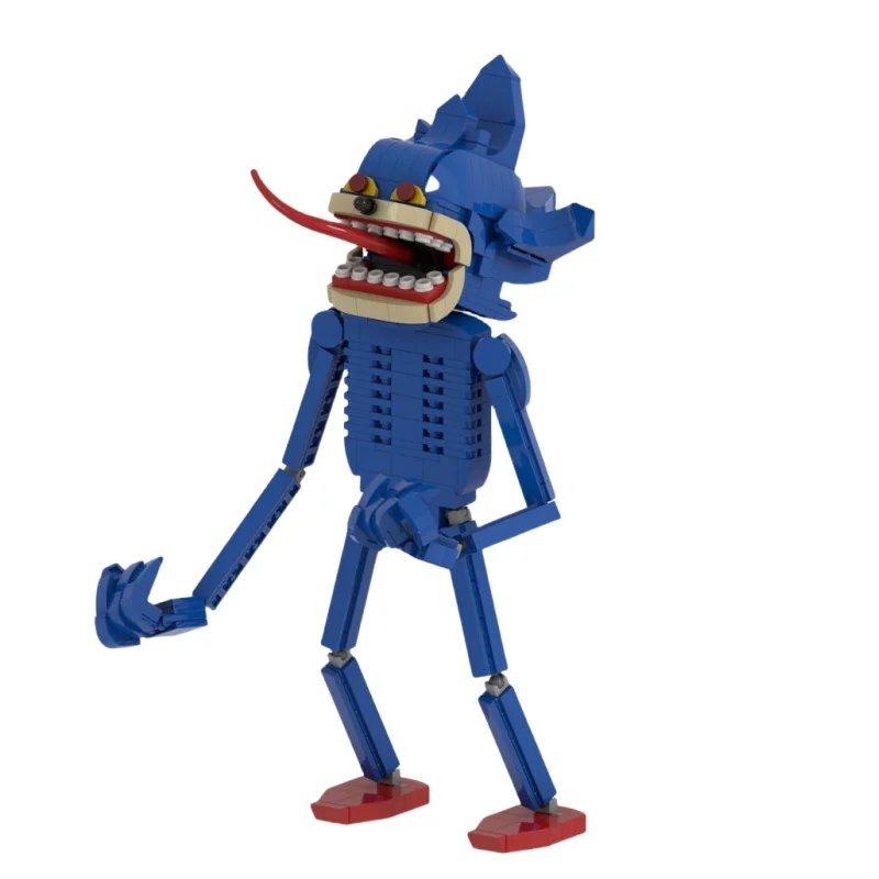 New in Animated Character Sonices Model Building Blocks Horror Sinful Hedgehog Action Figure Assembling Bricks Toy Birthday Gift view 4