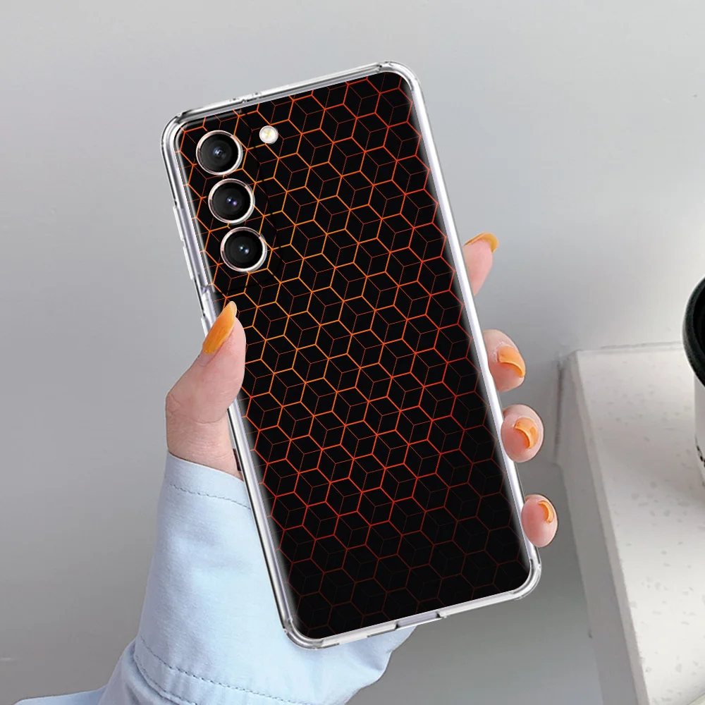 Honeycomb Pattern Soft Clear Phone Case