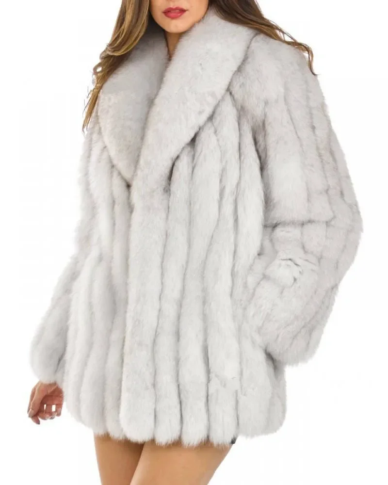 

New Women Winter Faux Fur Coat Warm Jacket Fashion Faux Fox Fur Coat Artificial Long Fur Coats Overcoat Solid Color Furs Jackets