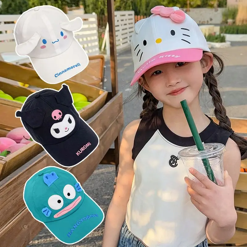 

Hello Kitty Cinnamoroll Kuromi My melody New Children's Fashion Sun Hat Girls Cute Sun Hat Baseball Cap Cartoon Peaked Hat