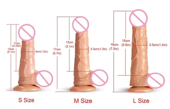 Silicone Dildo Vibrator Erotic Sextoys Realistic Huge Penis Strong Suction Cup Dick Vibrators for Women Vibrating Adult Products 3