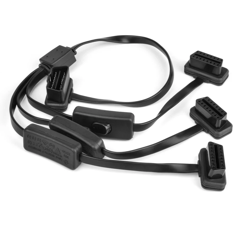 Cavo Splitter OBD2 Y - 1 Maschio A 2 Femmine - Prolunga 16 Pin 30 Cm Per Diagnostica Auto
