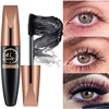 Mascara en Fibers de soie 4D, imperméable, épais, allongeant les cils, noir naturel