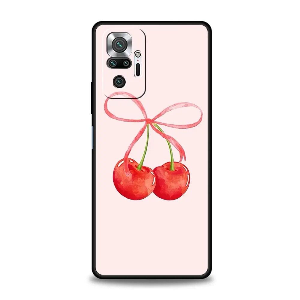 Cute Cherry Bow Soft TPU Phone Case Cover