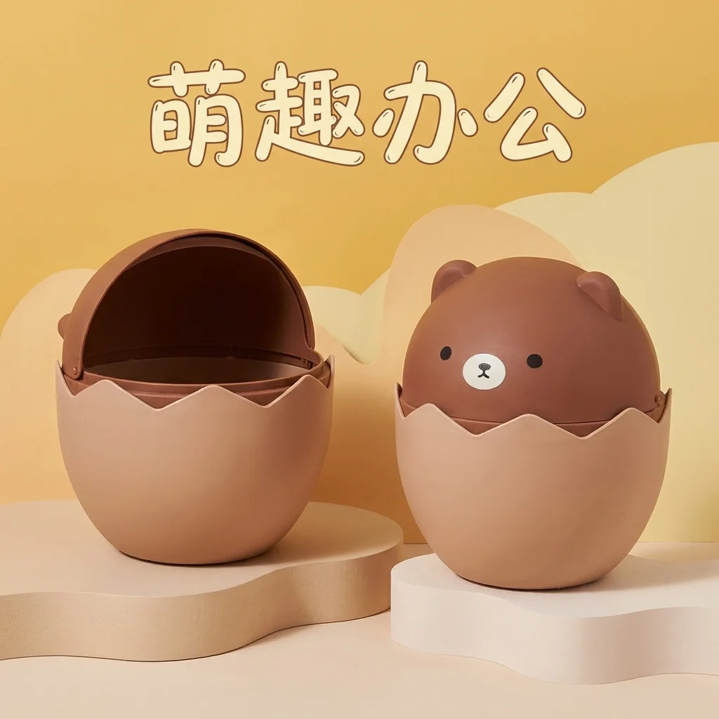 미니 귀여운 플라스틱 보관 버킷 작은 데스크탑 정리함 휴대용 경량 책상 액세서리 가정 사무실 학생용 데일리 S