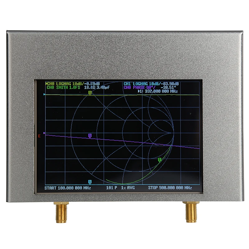 Original NanoRFE NanoVNA V2 Plus4 4" 4GHz Vector Network Analyzer 50KHz-4GHz Shortwave HF VHF UHF 70-90dB With 3200mAh Battery
