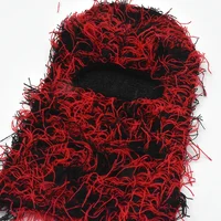 Новинка 2024, хип-хоп Балаклава, потертые вязаные шапки, лыжная маска на все лицо, женская уличная камуфляжная нечеткая лыжная Балаклава, шапка, шапка — изображение 3