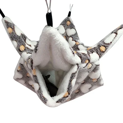 

Small Pet Hammock Double-layer Plush Soft Winter Warm Hanging Nest Sleeping Bed Small Pets Hamster Squirrel Chinchilla House