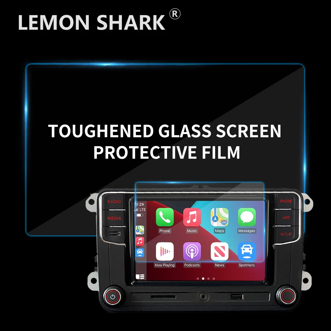 Toughened Glass Screen Tempered Film Protective For MIB2 6.5 inch for RCD330 RCD360 187A 187B 280B MIB3 8 inch 9.2 Radio car screen film
