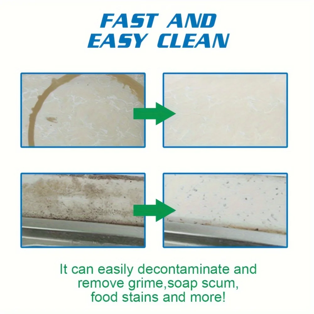 Premium Stone Cleaning Powder For Kitchen Countertops And Tiles-Ideal For Polishing,Stain Removal,And Grime Dissolving On Quartz