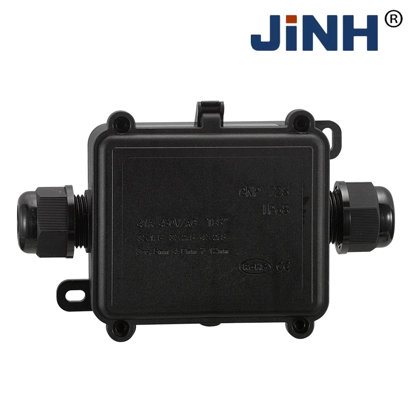 Electrical Junction Box JINH CNP725 IP68 Waterproof External Junction Box Rainproof Connector 2 3 4 5 6 Way Wiring Terminal Blocks Outdoor Universal