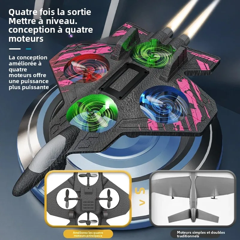 Drone Jouet Enfant avec Caméra HD, Quadricoptère Facile à Piloter, Bleu/Vert