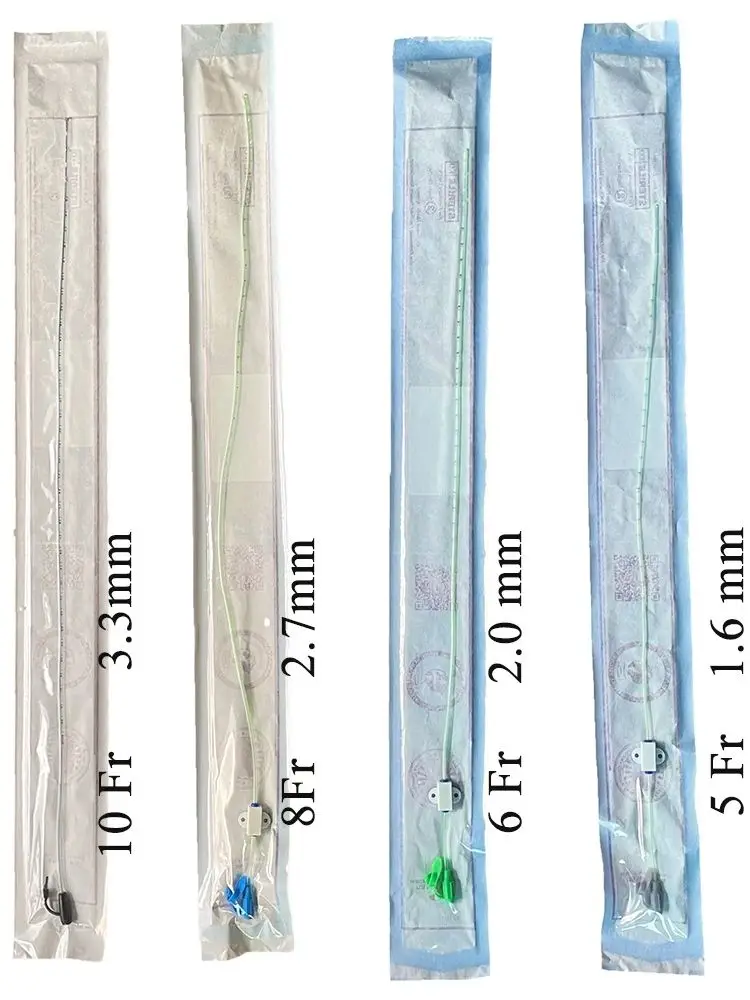 Pet Nasal Feeding Tube Gastric Catheter Universal for Cats Dogs X Ray Detectable Imaging Long Time Indwelling Silicone 3Pcs