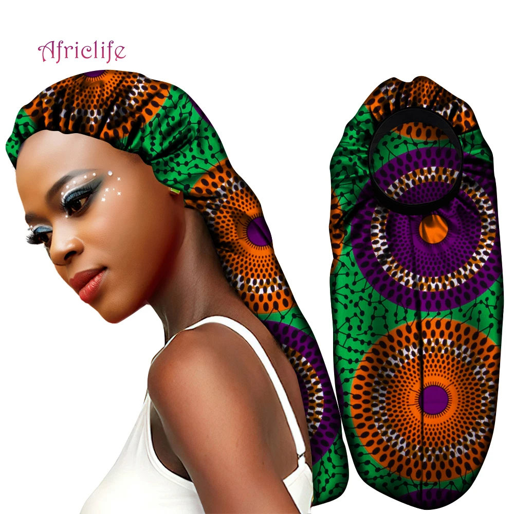 African Printed Headscarf Musilm Ankara Dashiki Women Party Wedding Headwear Muslim Head Wrap Hair Accessoriesir Wyb651