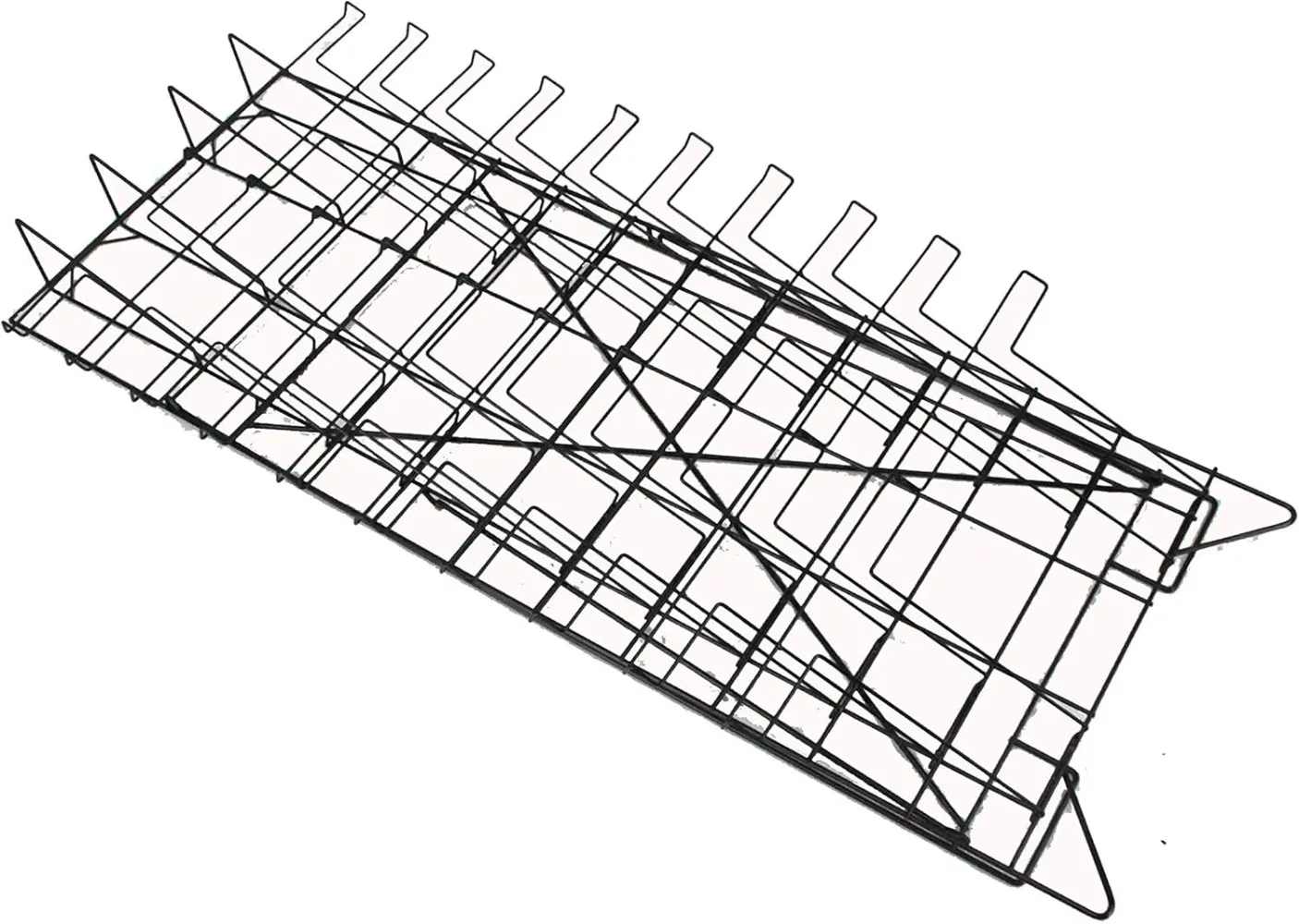 20 Tiered Black Wire Magazine Rack,Free Standing Floor Fixture with 20 Stacked Pockets,for office,livingrom,home 5