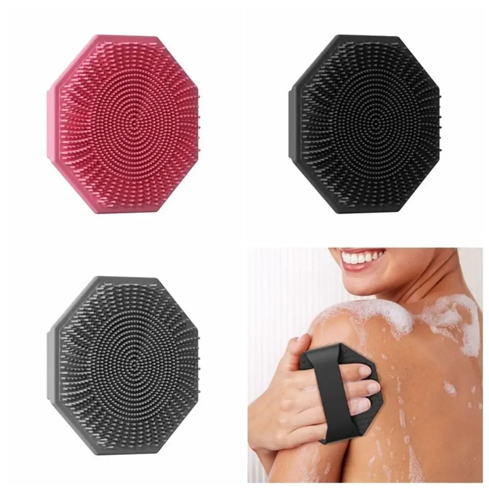 

Colorful Silicone Cleaning Brush Safe 2 in 1 Multifunctional Shower Bath Brush NO BPA Easy To Clean Face Scrub Brush Bathroom