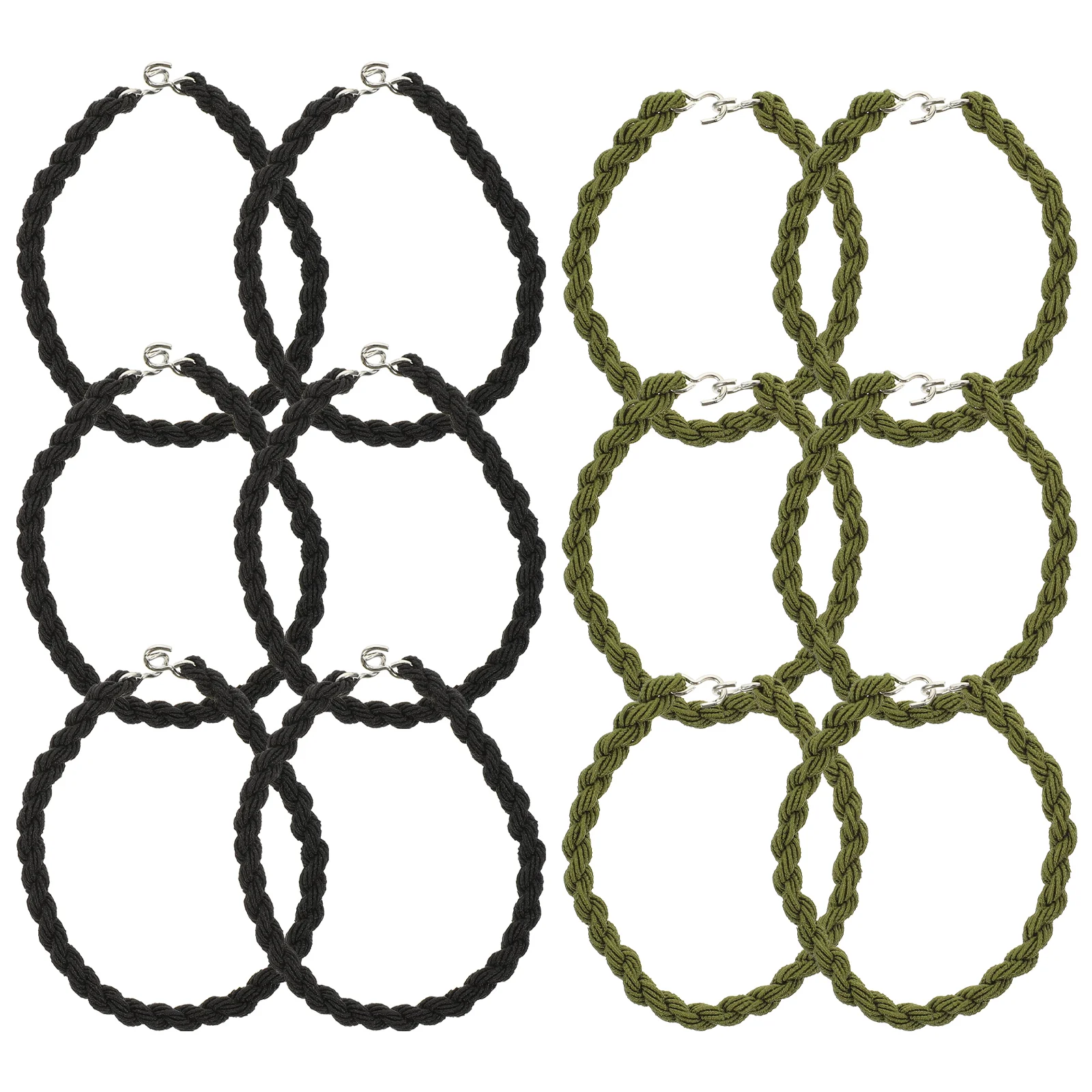 12 Pcs Leggings Sourkout Reusable Elastic Rope Blousing Strap Cycling Pants Trouser Clips Cord Camping Cotton Professional