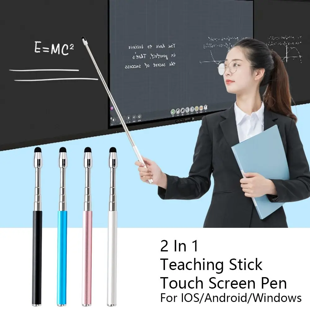 

Screen Pen Teaching Tools Metal Stylus Pen Whiteboard Pointer Pen Telescopic Rod Handheld Presenter Teaching Stick