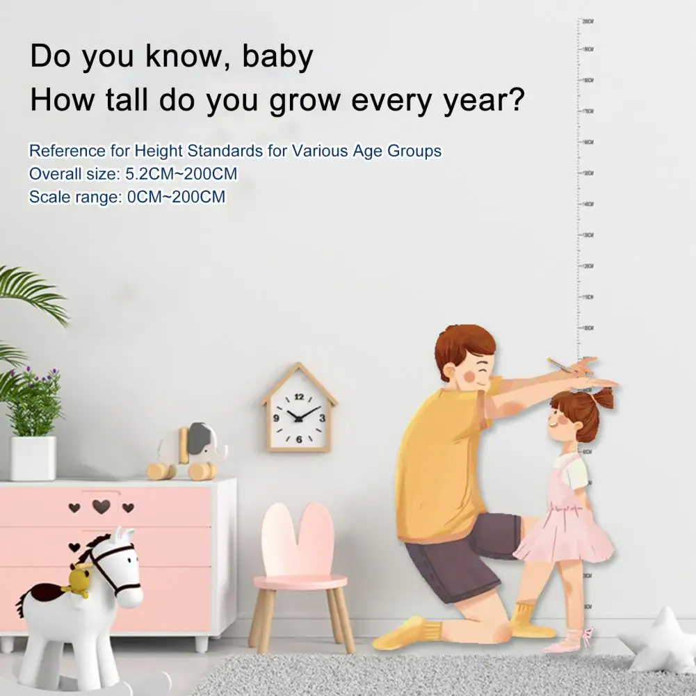 Height Tracker Sticker for Kids Children's Growth Tracking Wall Decal Self-adhesive Height Chart Sticker for Kids Home