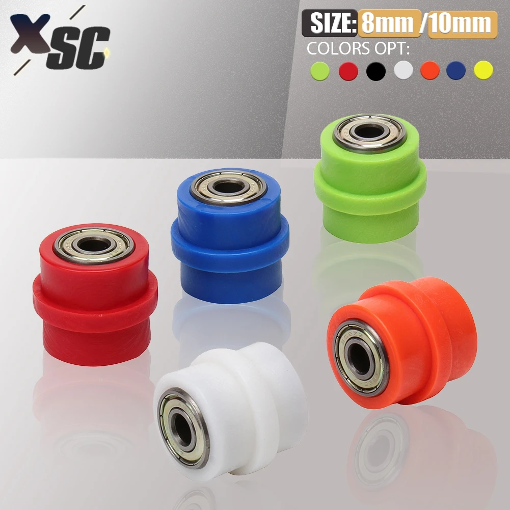 8mm 10mm Drive Chain Pulley Roller Slider Tensioner Wheel Guide Enduro Motocross Motorcycle ATV For KTM EXC SXF CRF CR XR YZF WR