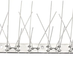 Stainless Steel Anti - Pigeon Bird Spikes for Garden and Balcony Pest Control (Silver)