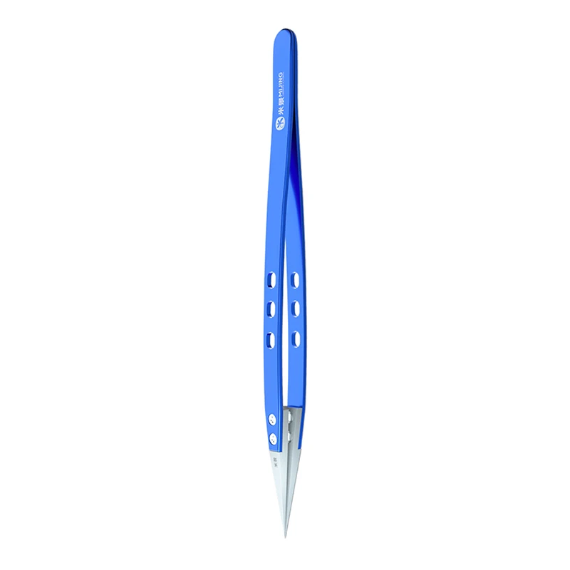 MiJing Anti-static Ceramic Stainless Steel Tweezers Maintenance Industrial Precision Curved Straight Tweezers Repair Tools precision tweezers esd anti static tweezers ceramic tweezers