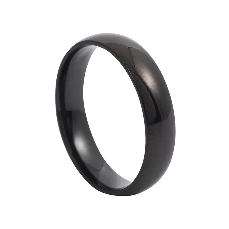 engagement rings wedding rings couple rings fashion rings fashion ring stainless steel rings finger rings metal rings 4mm Stainless Steel Ring for Women and Men Classic Couple Rings Wedding Engagement Jewelry