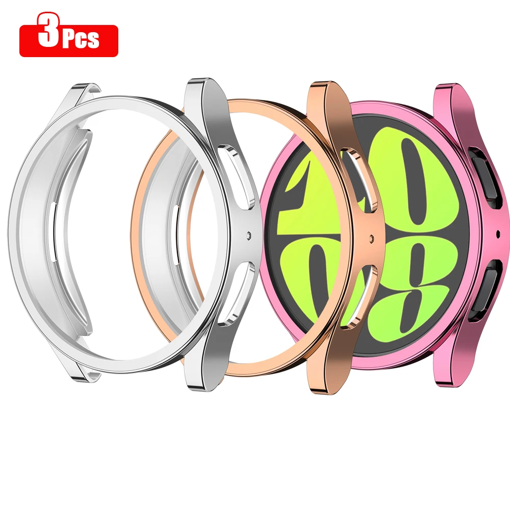 

3Pcs TPU Case For Samsung Galaxy Watch 6 40mm 44mm Full Cover Protective Shell For Samsung Galaxy Watch 6 40mm 44mm Bumper Case