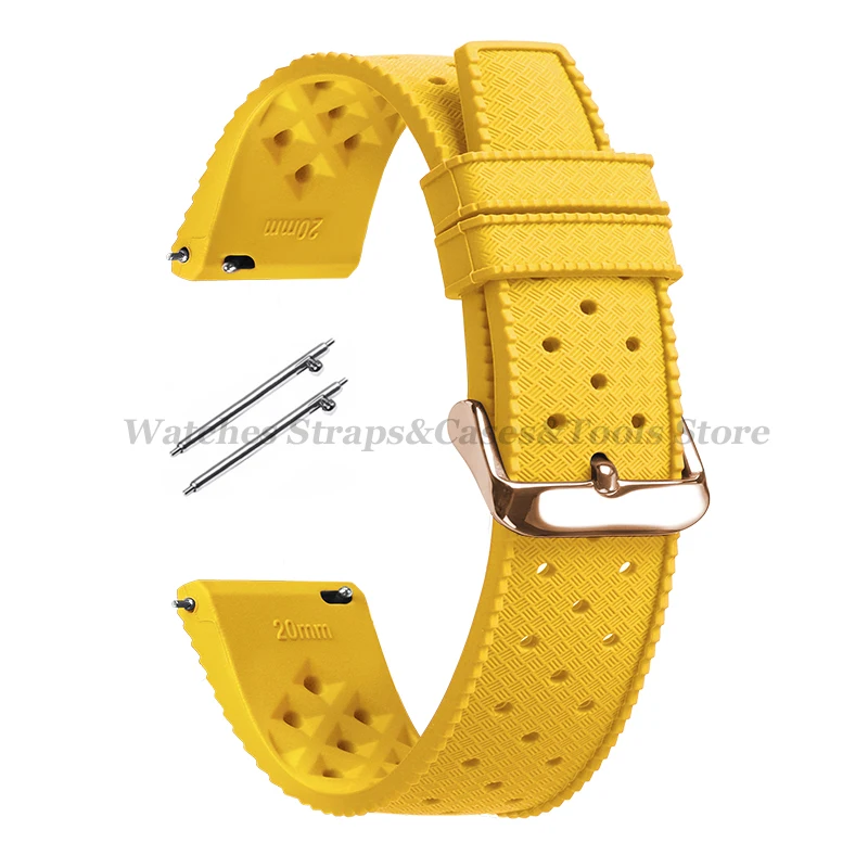 Tropical Silicone Quick Release Watch Band Strap – Premium Rubber Tropic Design