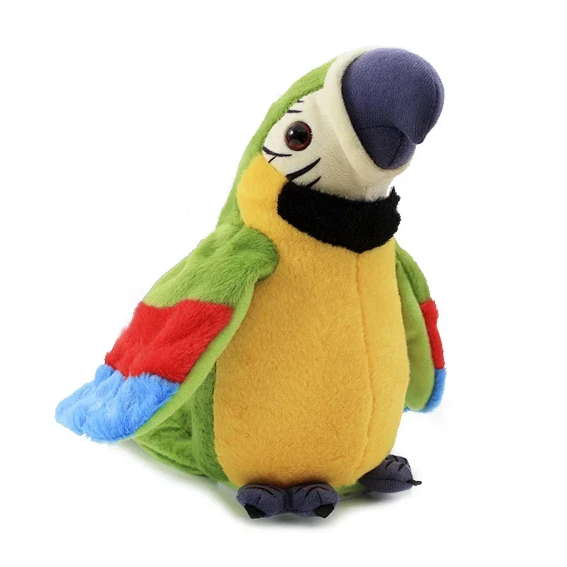 Talking Macaw Parrot Repeat What You Say Stuffed Animal Plush Toy Electronic Record Animated Bird Speaking Parrot Pet Plush Toys