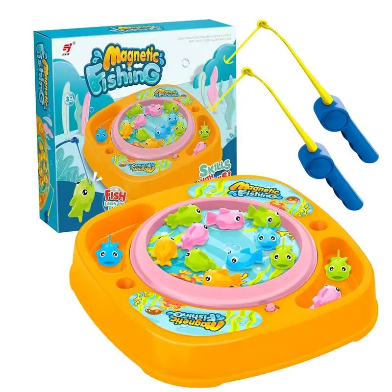 

Fishing Toys For Children Boys Girls Magnetic Duck Game Electric Musical Rotating Board Play Outdoor Sports Educational Toys Kid