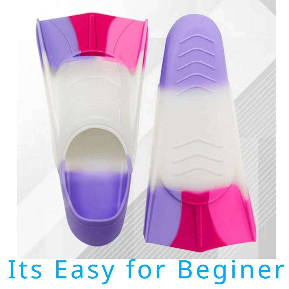 Freestylebreaststrokeswimmingfinsmenandwomensiliconeshortfins