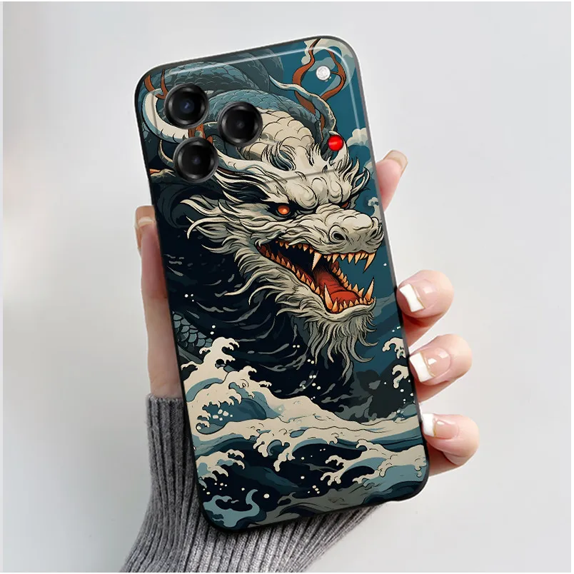 Enhanced Cute Black Bumper Silicone Phone Case with Shockproof Cartoon Panda Design